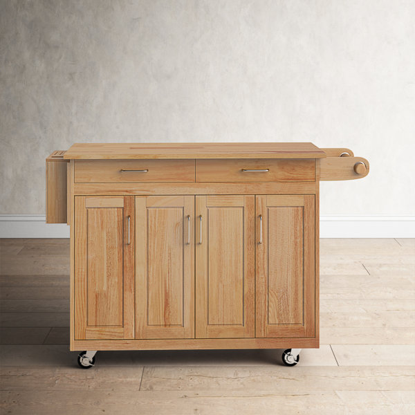 Locust Grove Kitchen Cart with Wood Top & Reviews Birch Lane